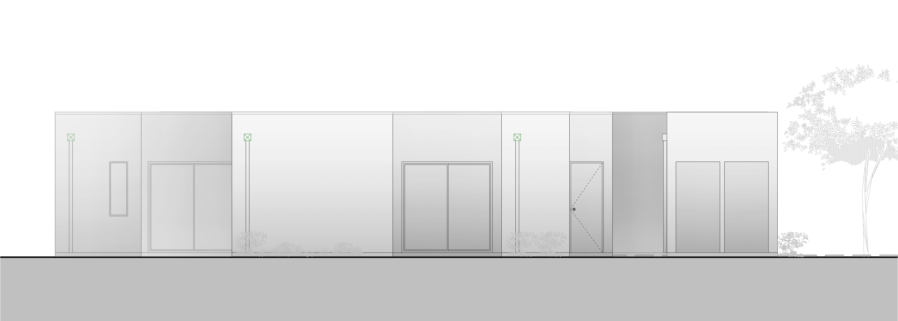 CASA 01 - MODERNA HORIZONTE - Alzado - ELEVACION DERECHA 3D